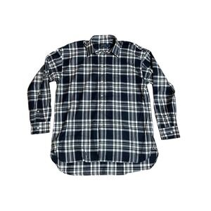 Women's Polo Ralph Lauren button down plaid shirt. size Large. Black/White